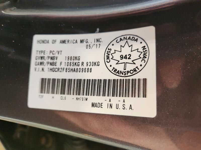 2017 Honda Accord exl