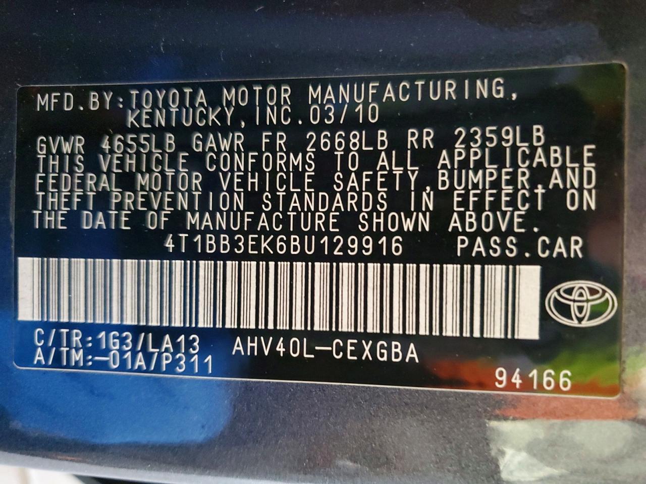 2011 Toyota Camry Hybrid