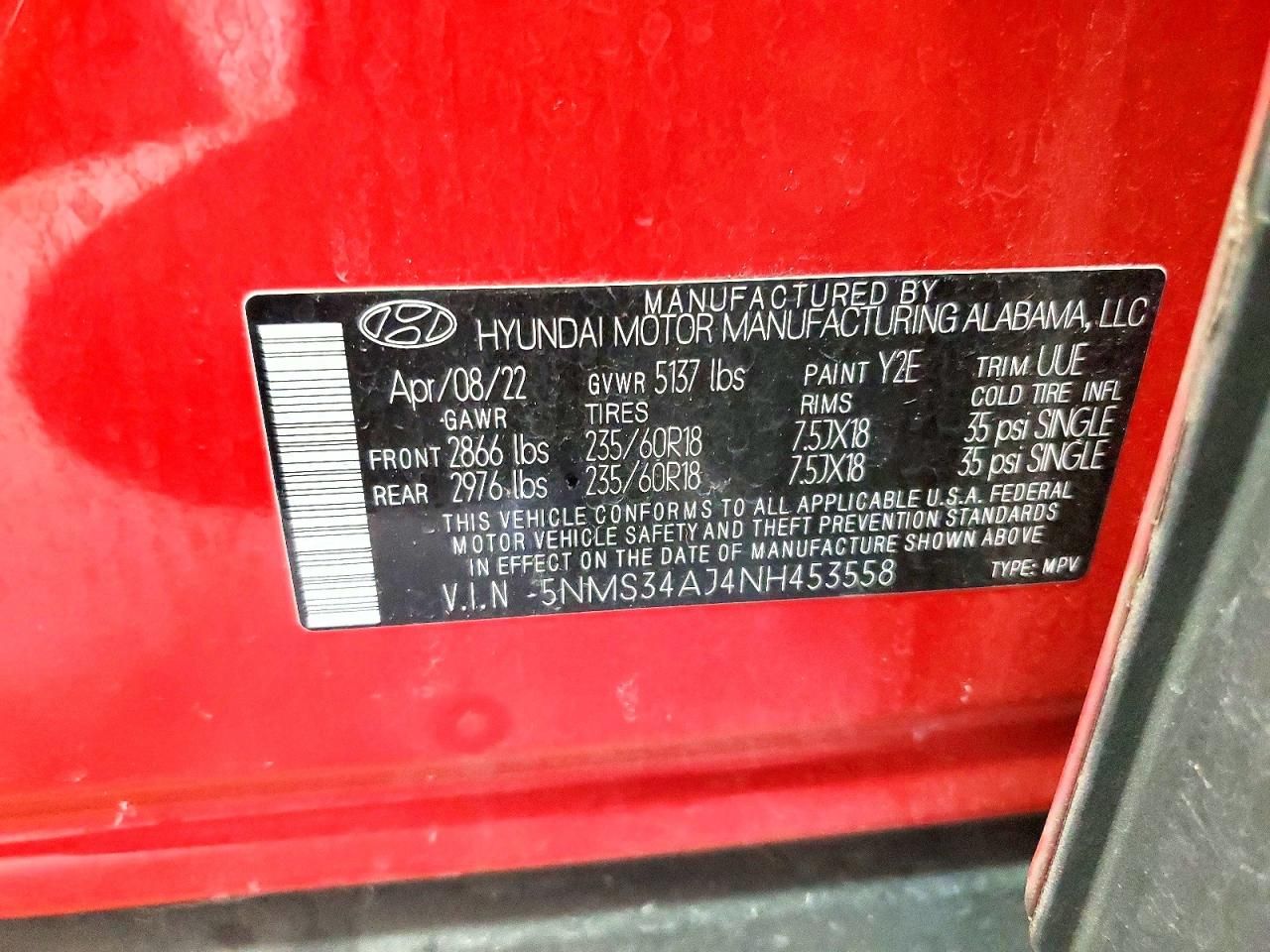 2022 Hyundai Santa fe sel