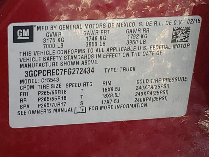 2015 Chevrolet Silverado C1500 lt