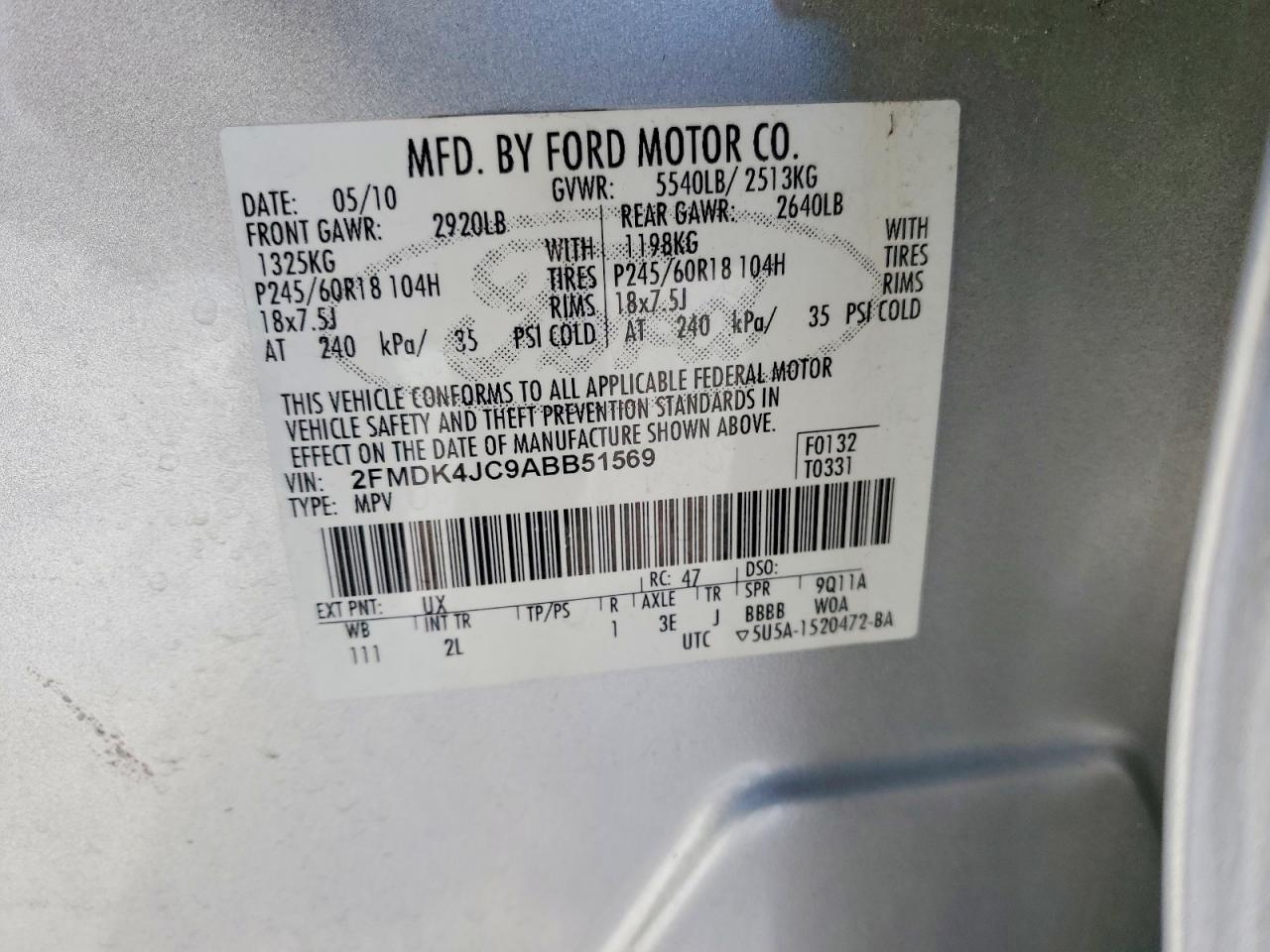 2010 Ford Edge sel
