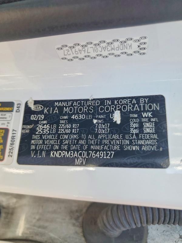 2020 KIA Sportage lx