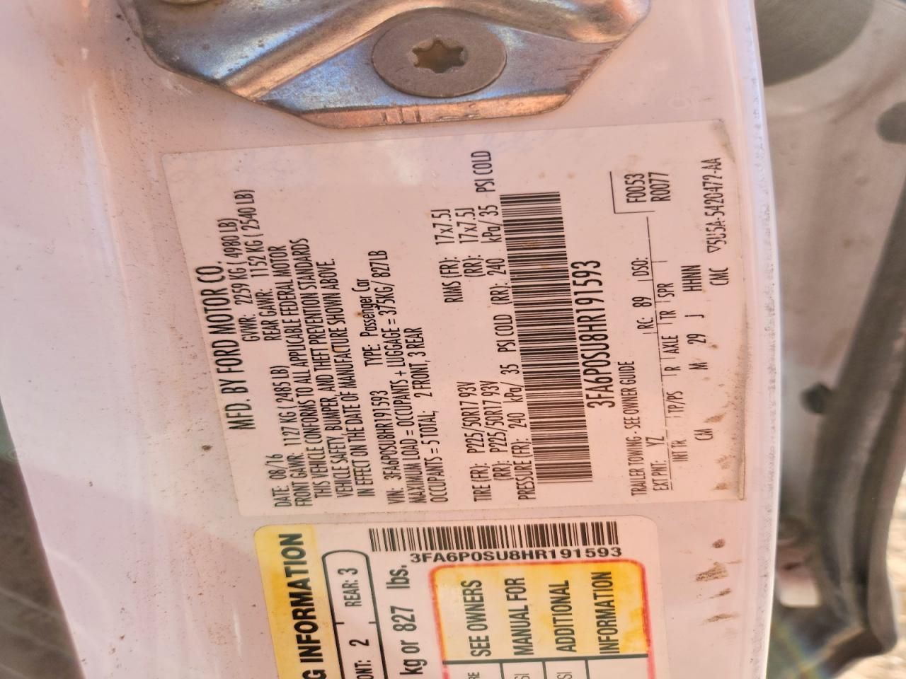 2017 Ford Fusion Titanium Phev