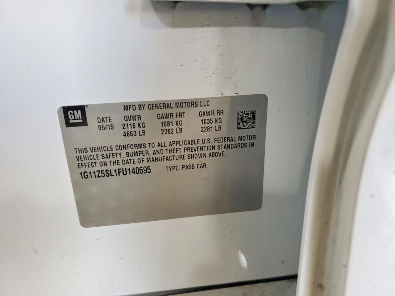 2015 Chevrolet Impala ls