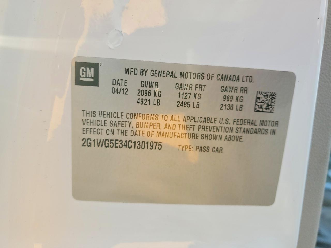 2012 Chevrolet Impala lt