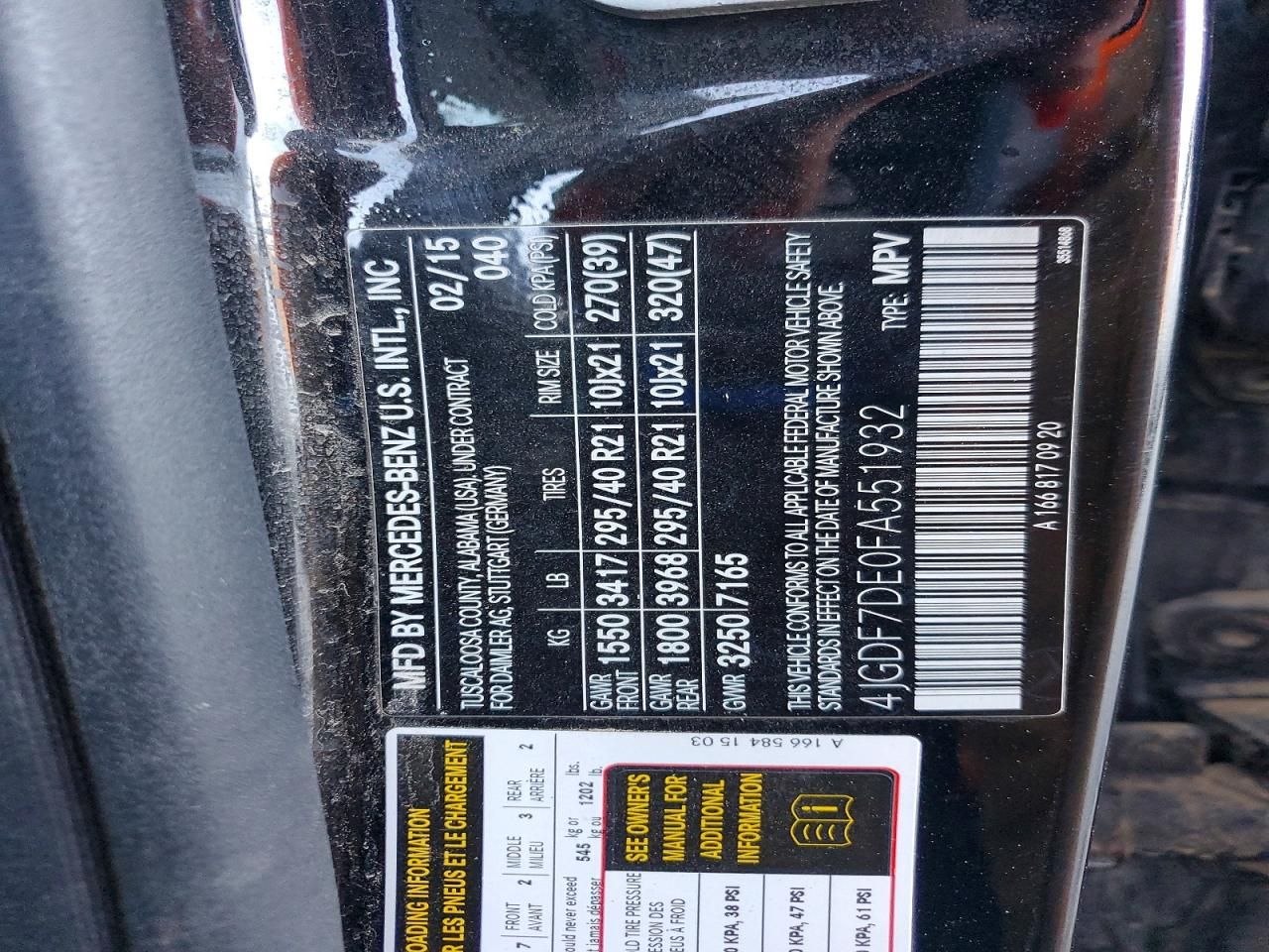 2015 Mercedes-Benz Gl 550 4matic