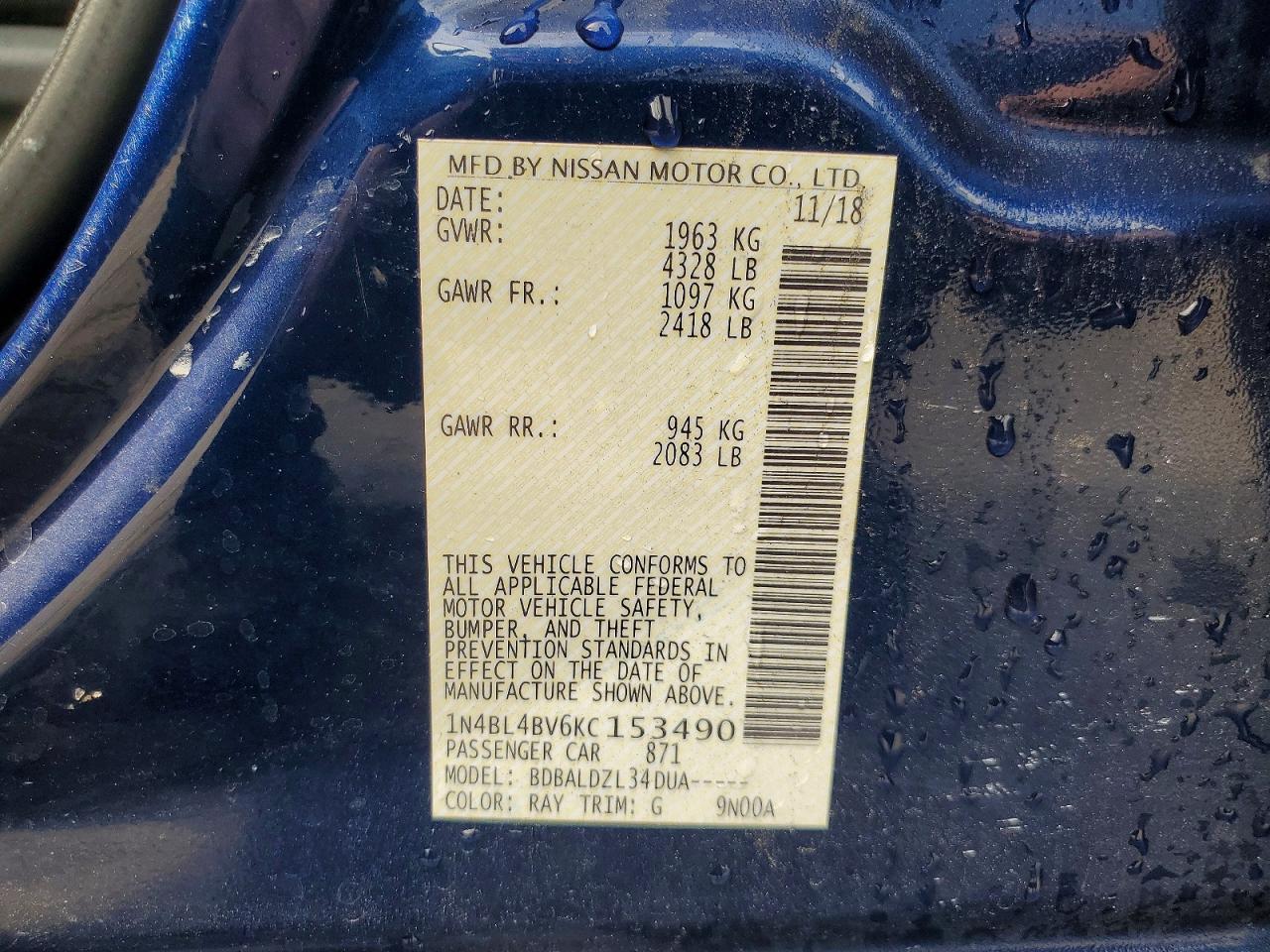 2019 Nissan Altima s