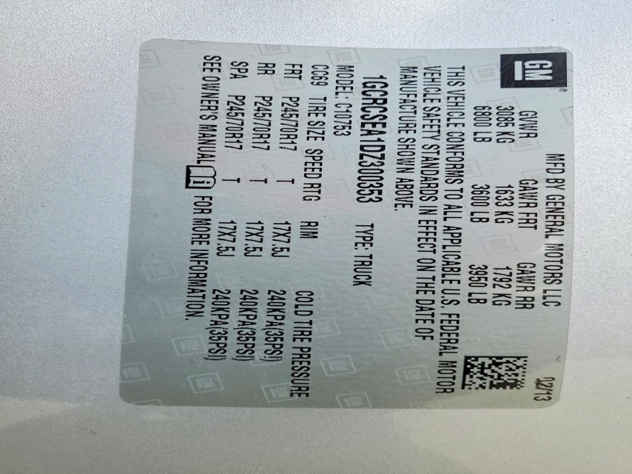 2013 Chevrolet Silverado C1500 LT