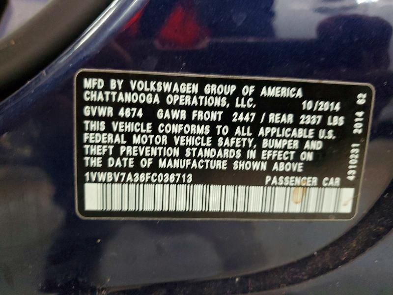 2015 Volkswagen Passat se