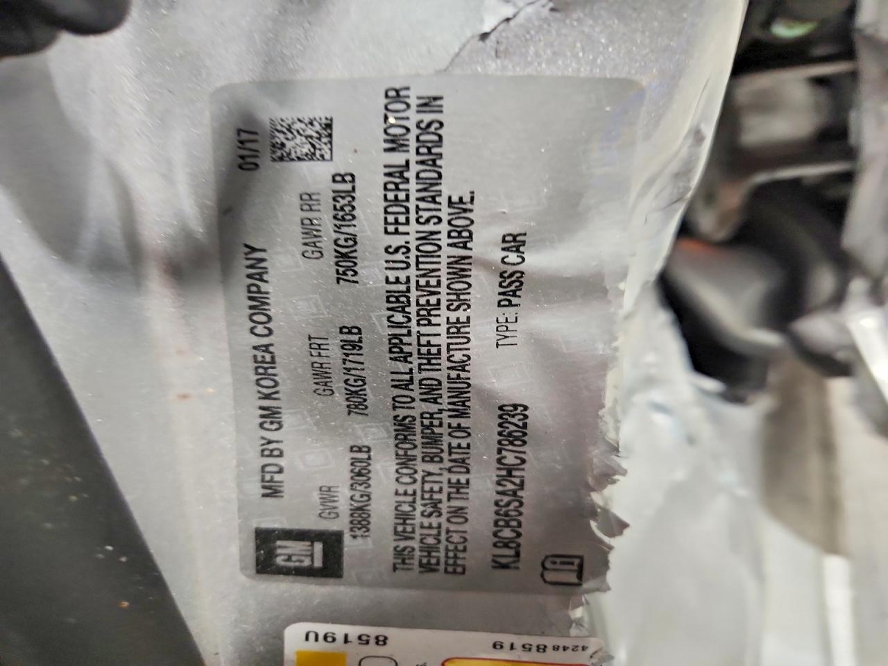 2017 Chevrolet Spark ls