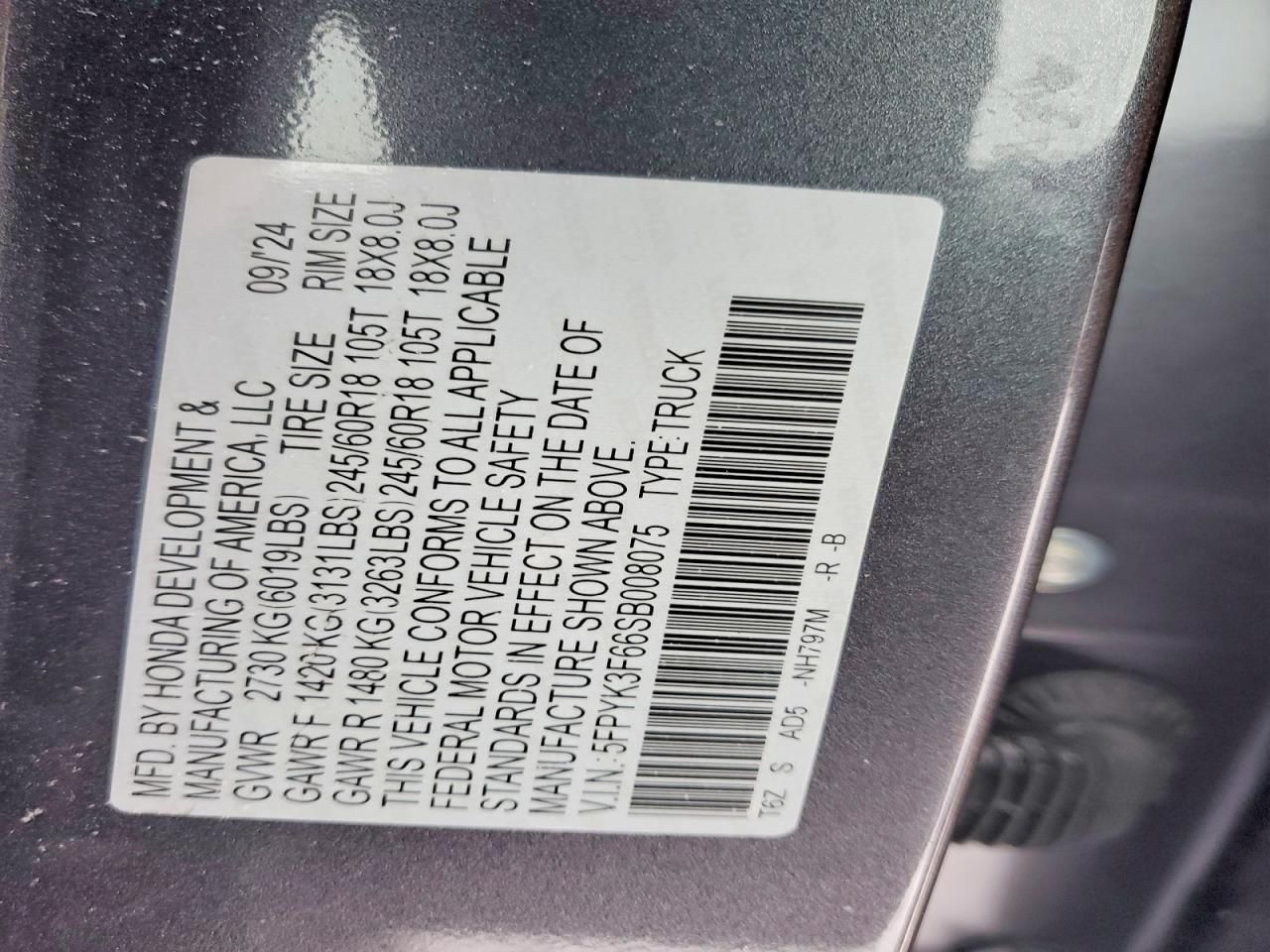 2025 Honda Ridgeline Trail Sport