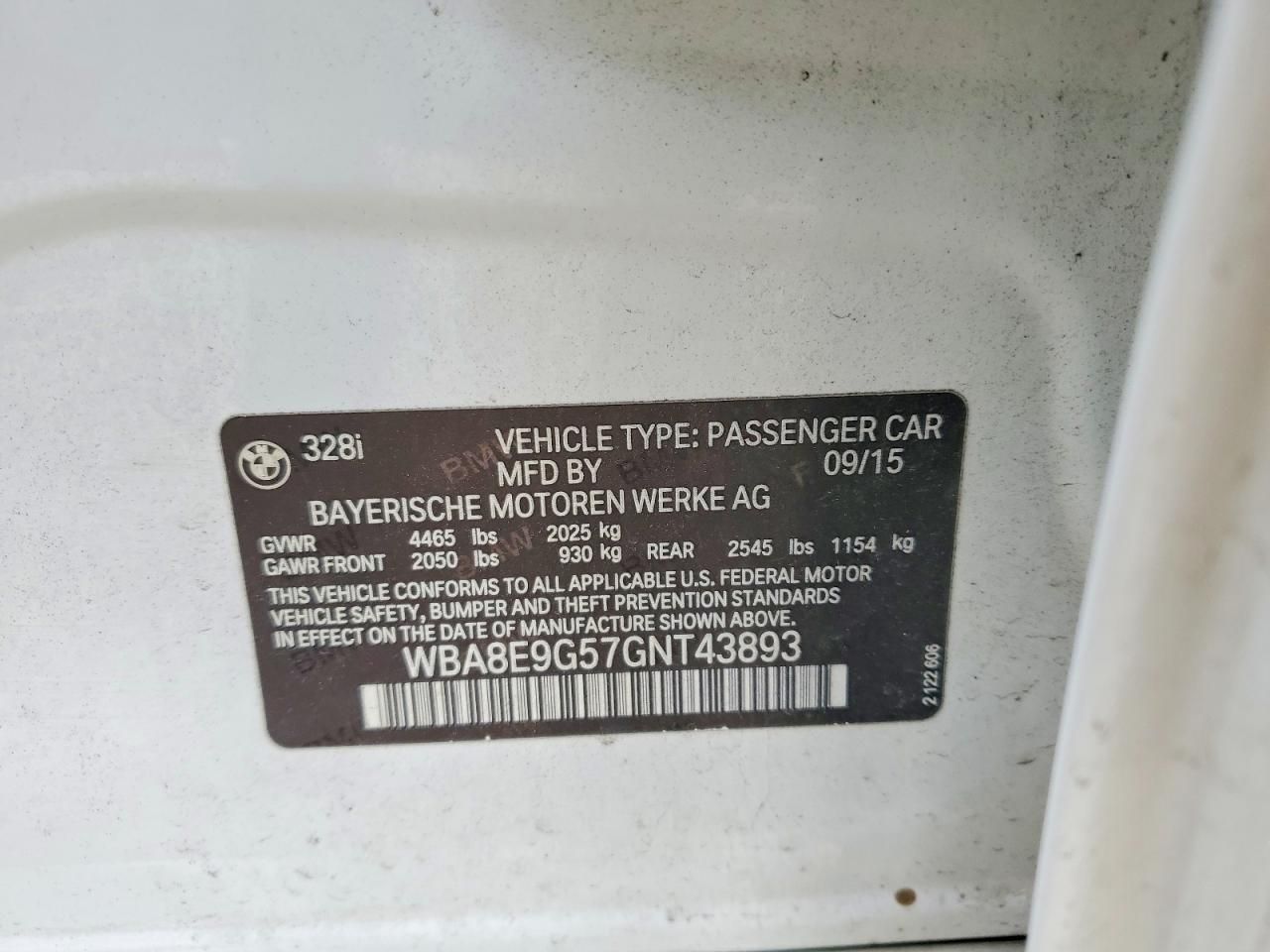 2016 BMW 328 i Sulev