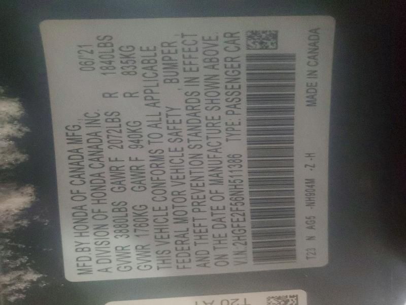 2022 Honda Civic Sport