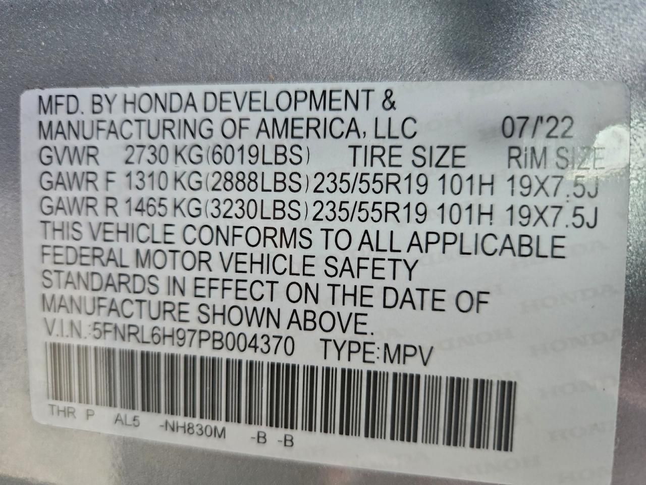 2023 Honda Odyssey Elite