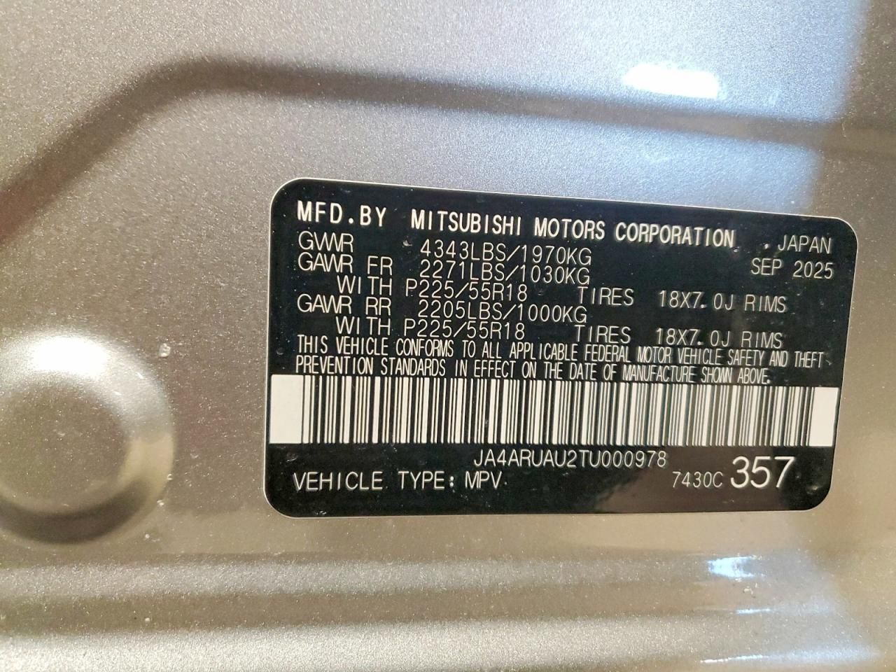 2026 Mitsubishi Outlander Sport S/se