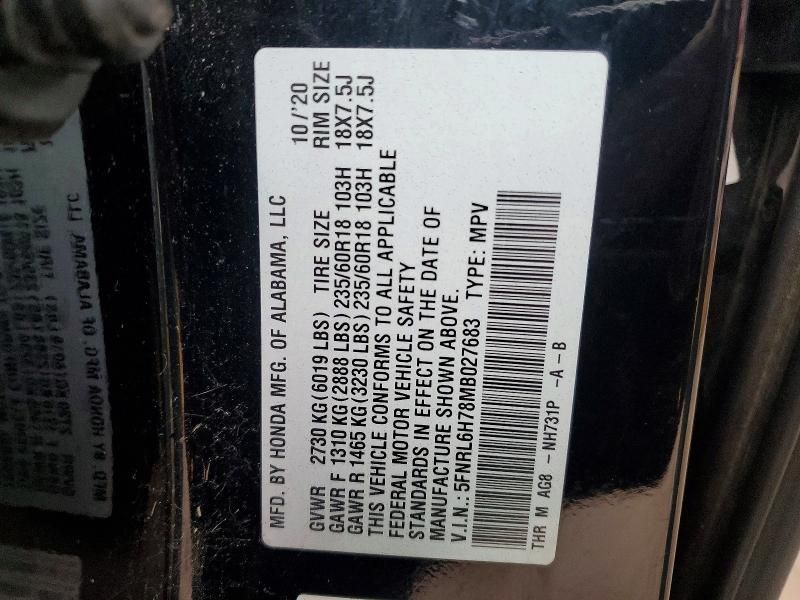 2021 Honda Odyssey exl