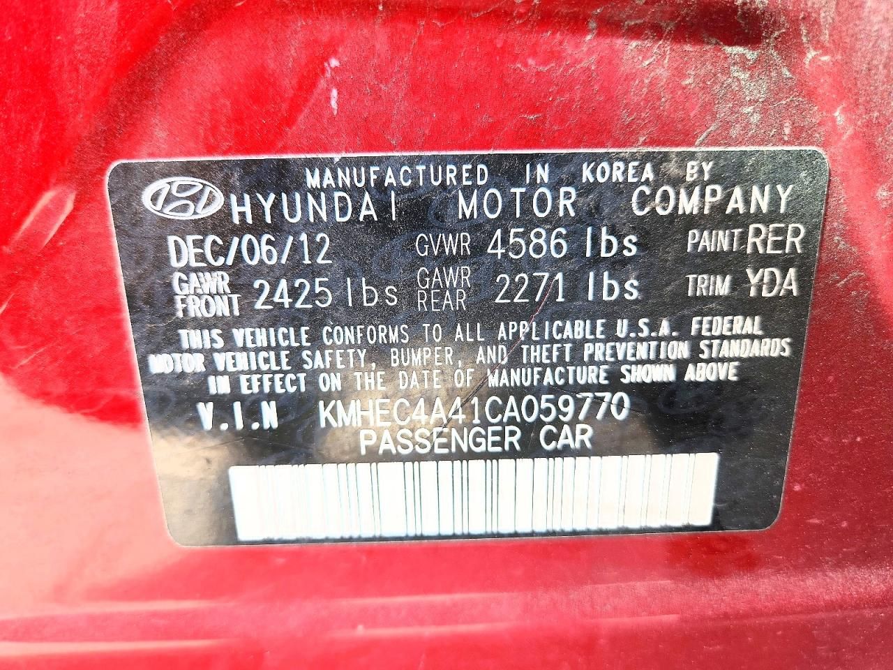 2012 Hyundai Sonata Hybrid