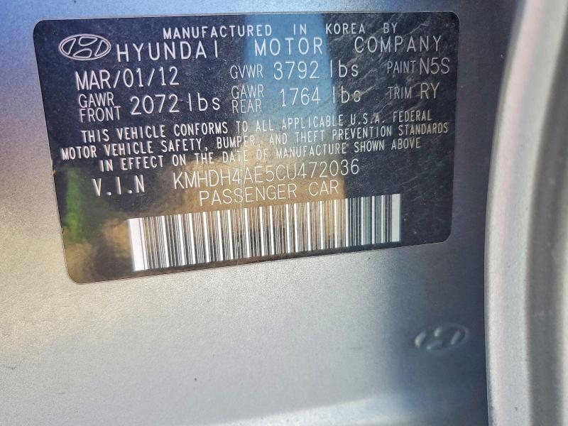 2012 Hyundai Elantra gls