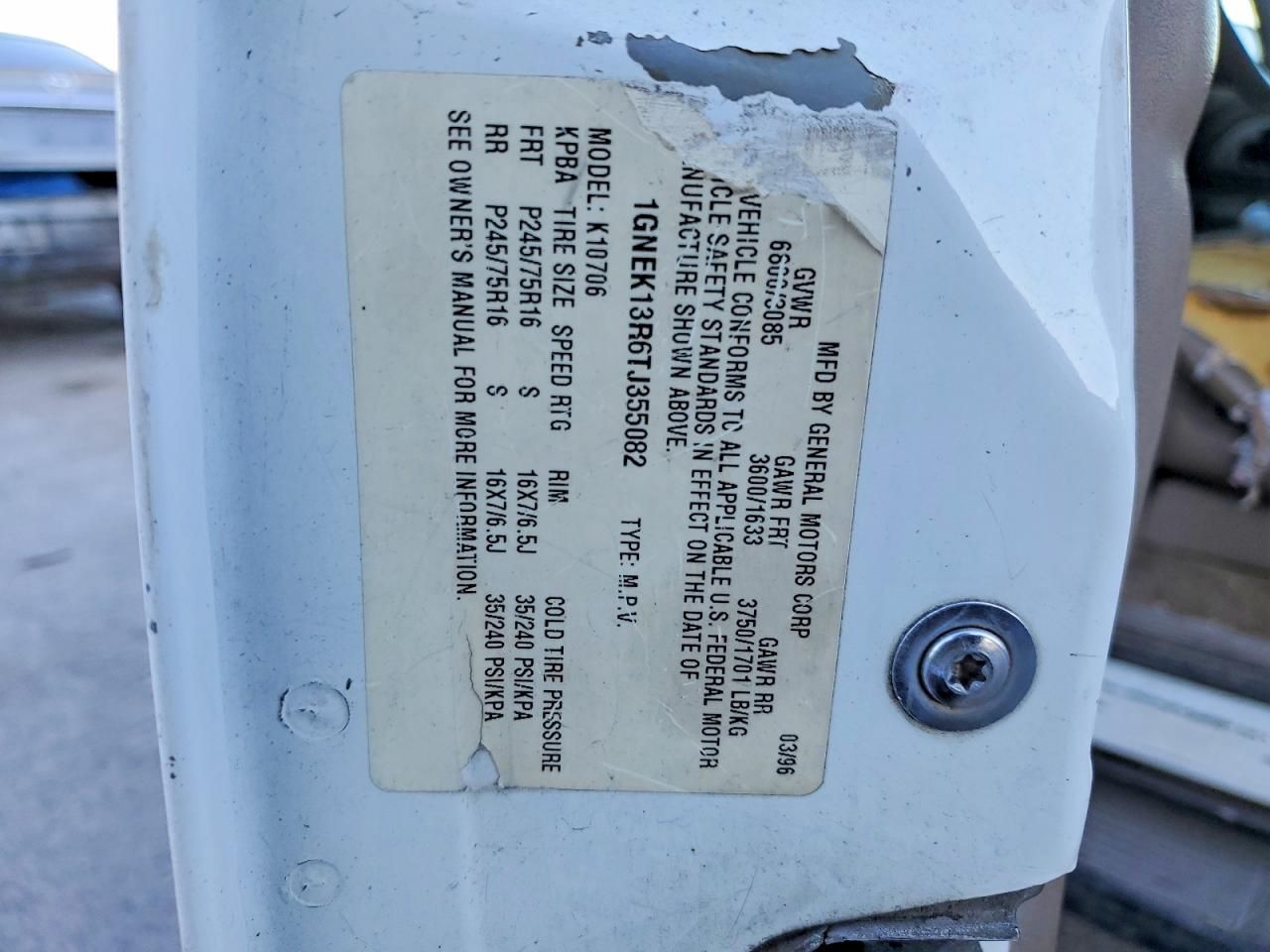 1996 Chevrolet Tahoe K1500