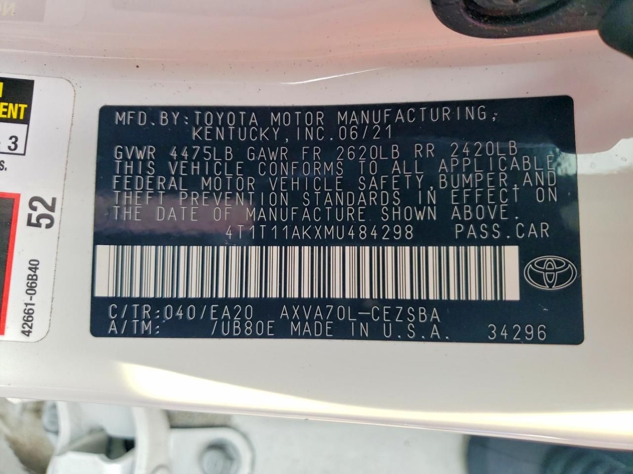 2021 Toyota Camry se