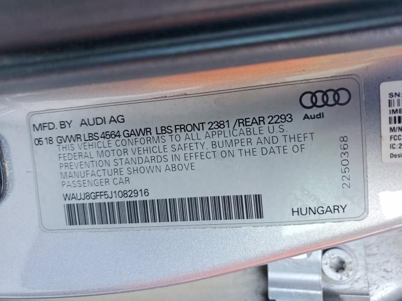 2018 Audi A3 Premium Plus