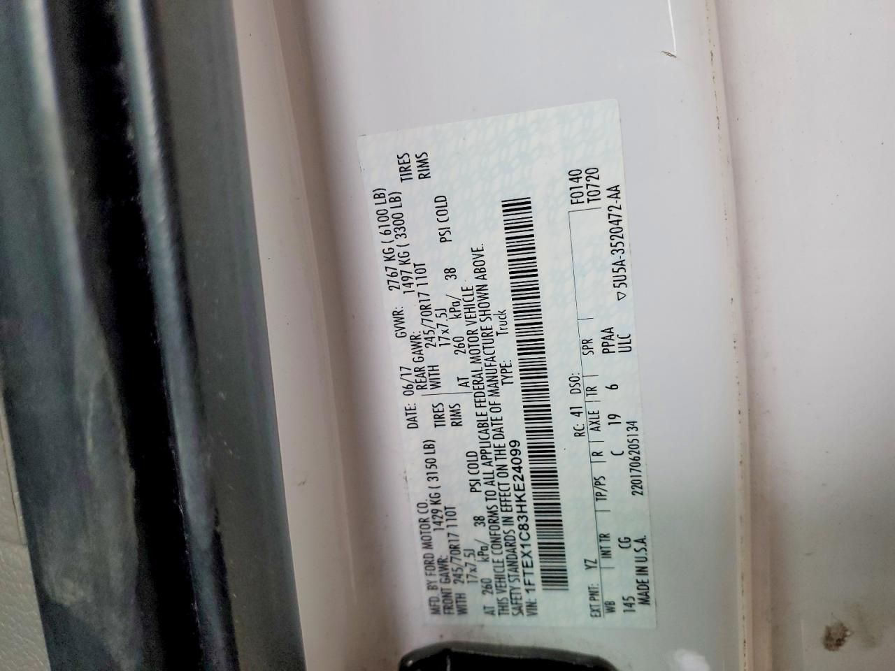 2017 Ford F150 Super Cab