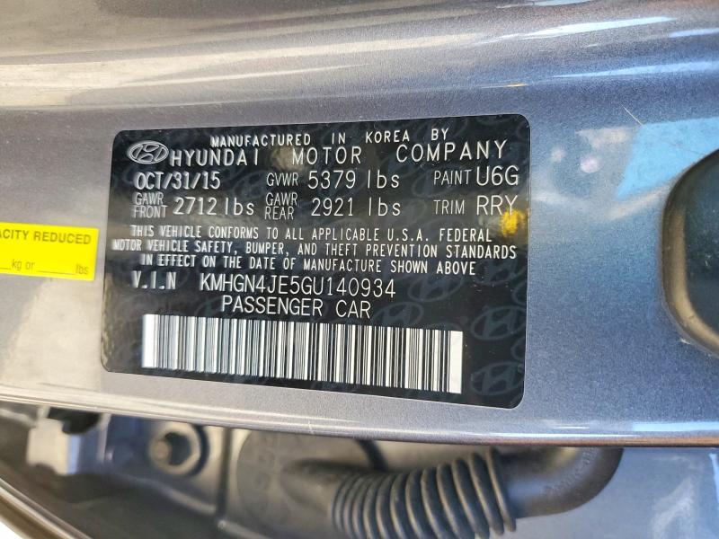 2016 Hyundai Genesis 3.8l