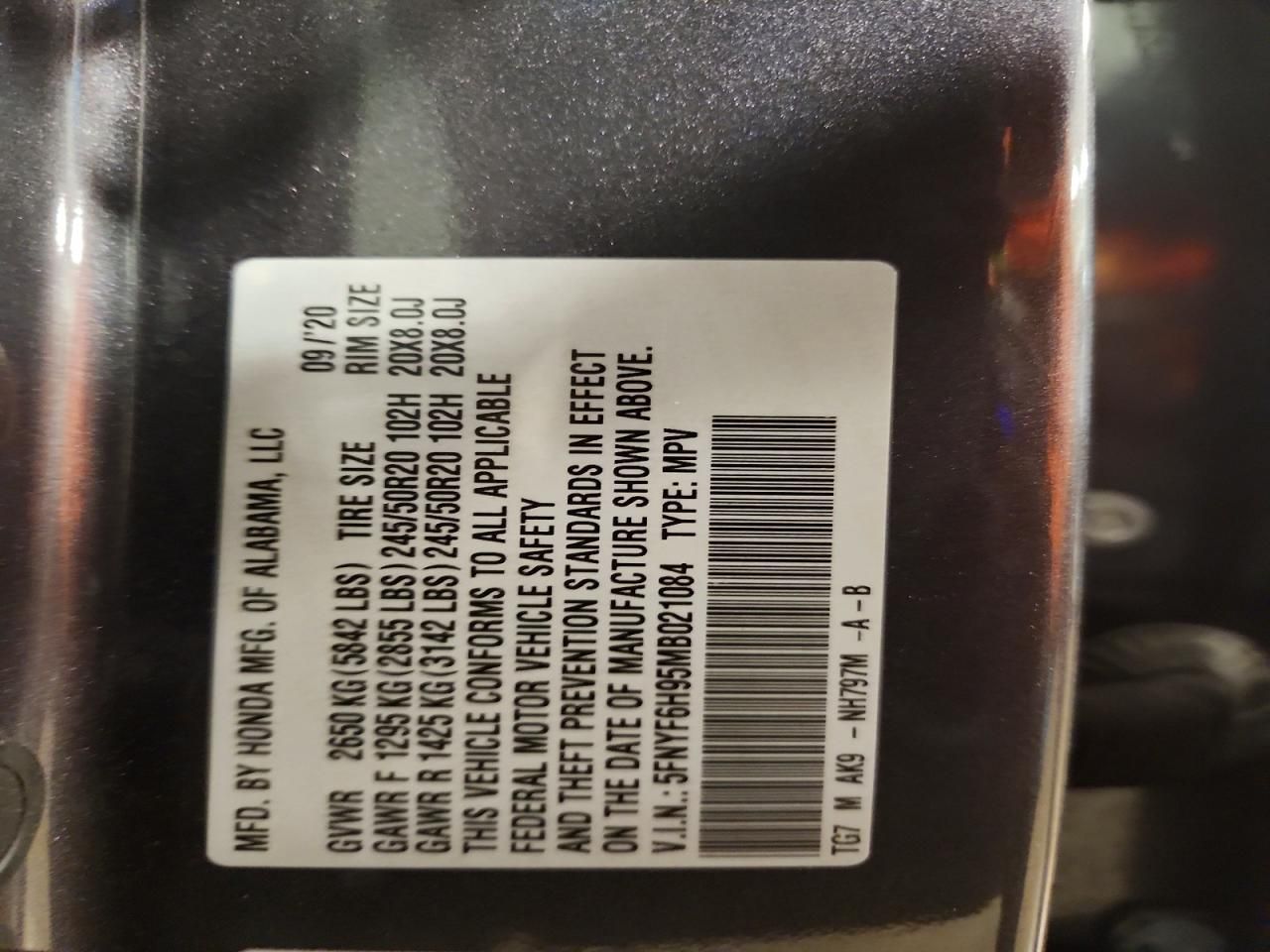 2021 Honda Pilot Touring