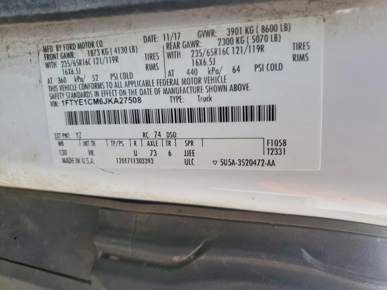 2018 Ford Transit T-150 Delivery Van