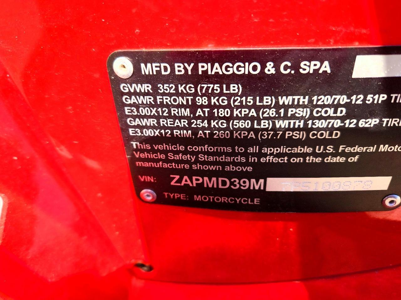 2023 Vespa GTS/SEI Giorni 300