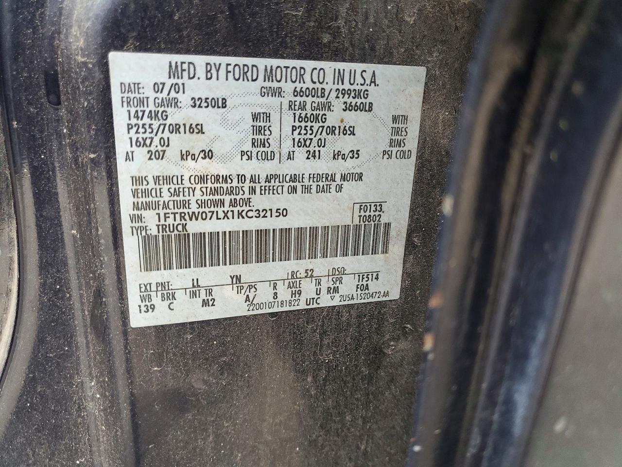 2001 Ford F150 Supercrew