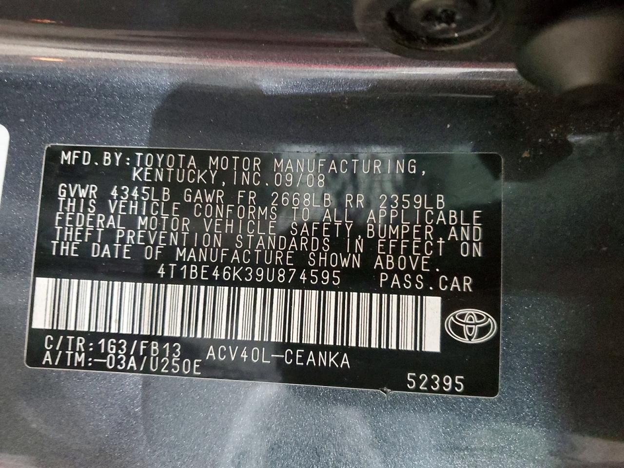 2009 Toyota Camry Base