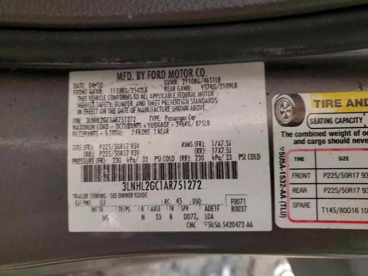 2010 Lincoln MKZ