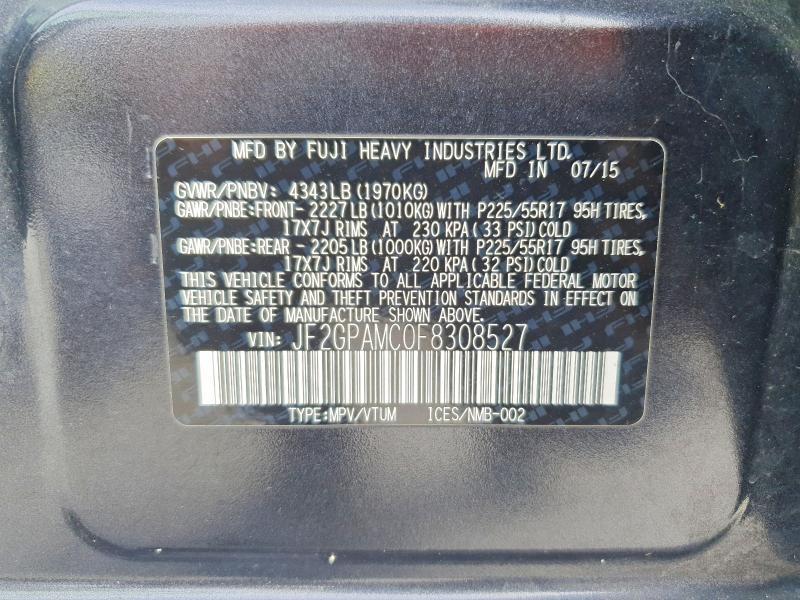 2015 Subaru Xv Crosstrek 2.0 Limited