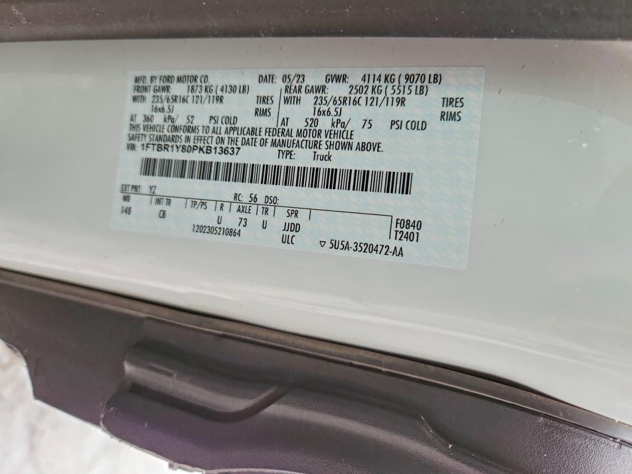 2023 Ford Transit 250 Utility / Service Van