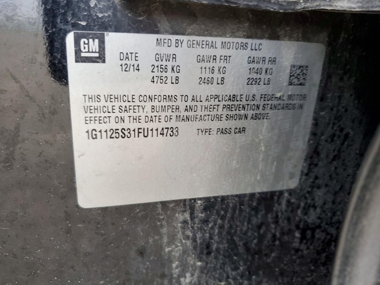 2015 Chevrolet Impala lt