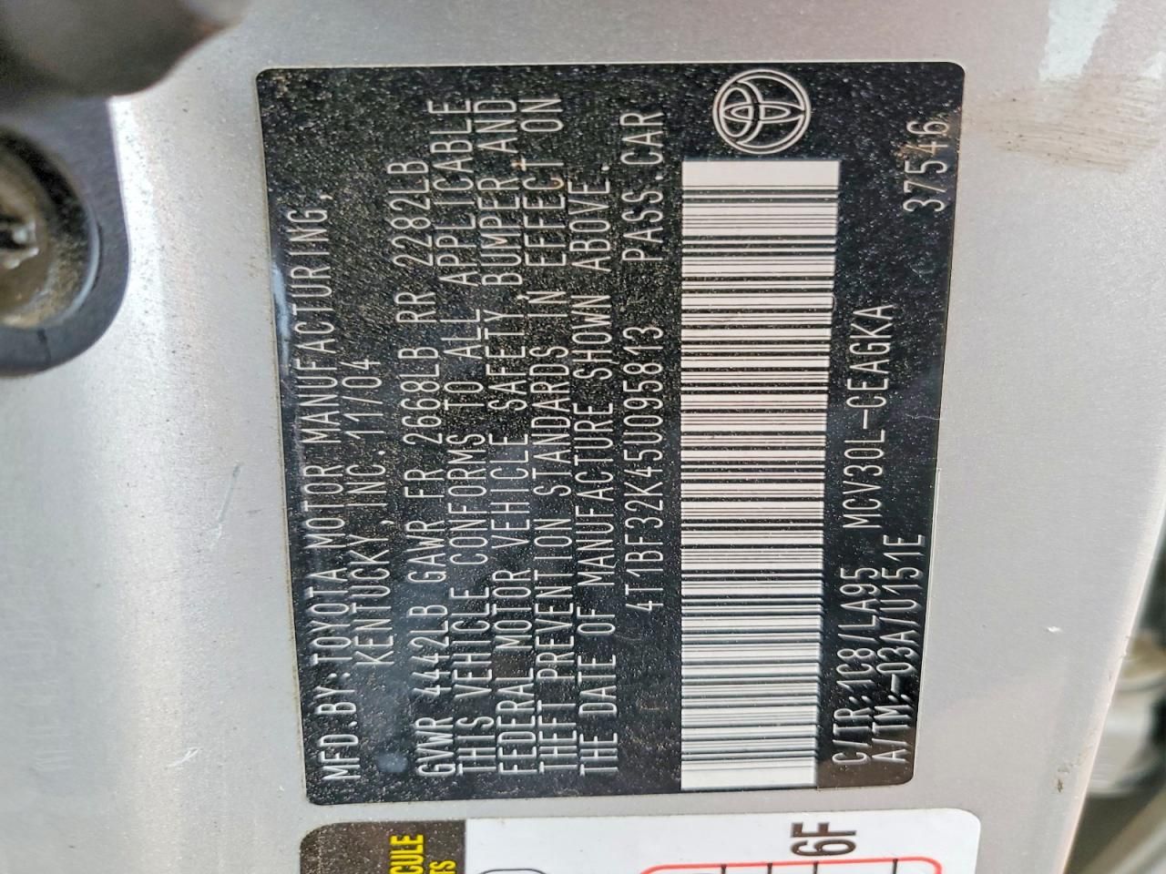 2005 Toyota Camry le