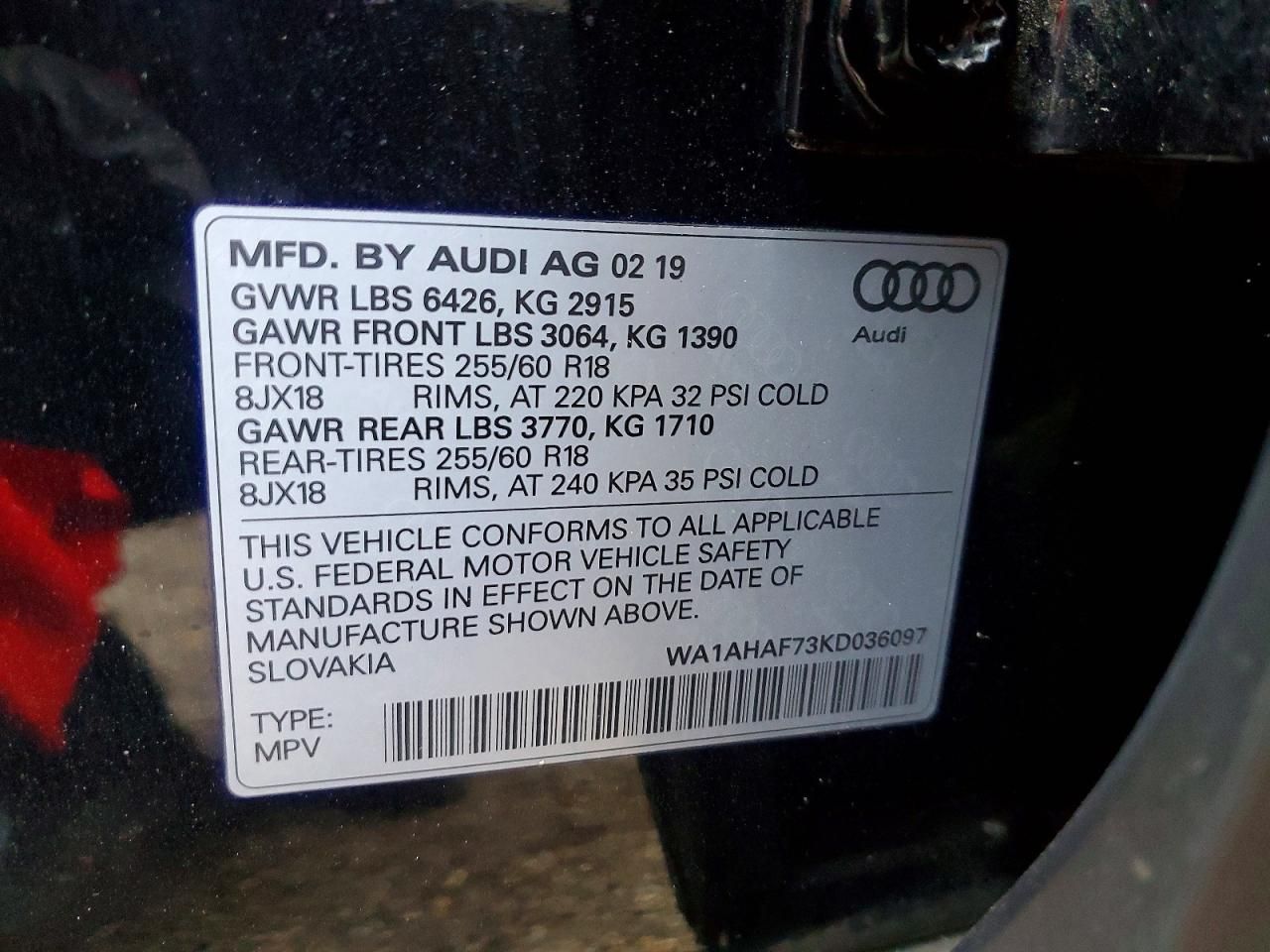 2019 Audi Q7 Premium