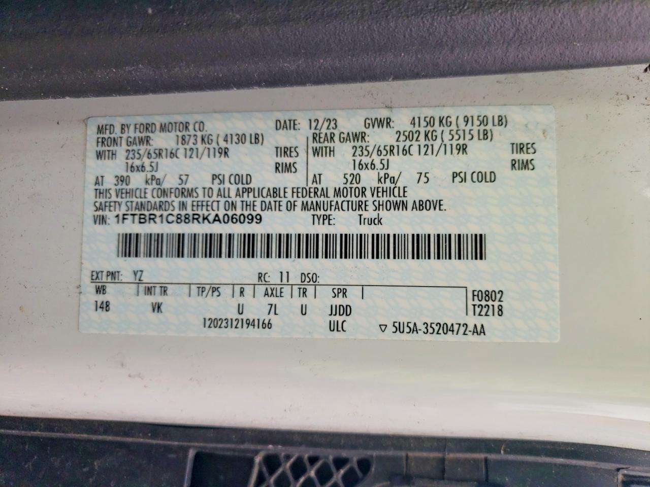 2024 Ford Transit T-250 Delivery Van