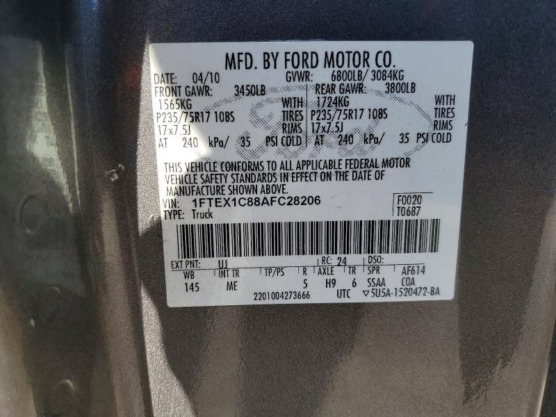 2010 Ford F150 Super cab