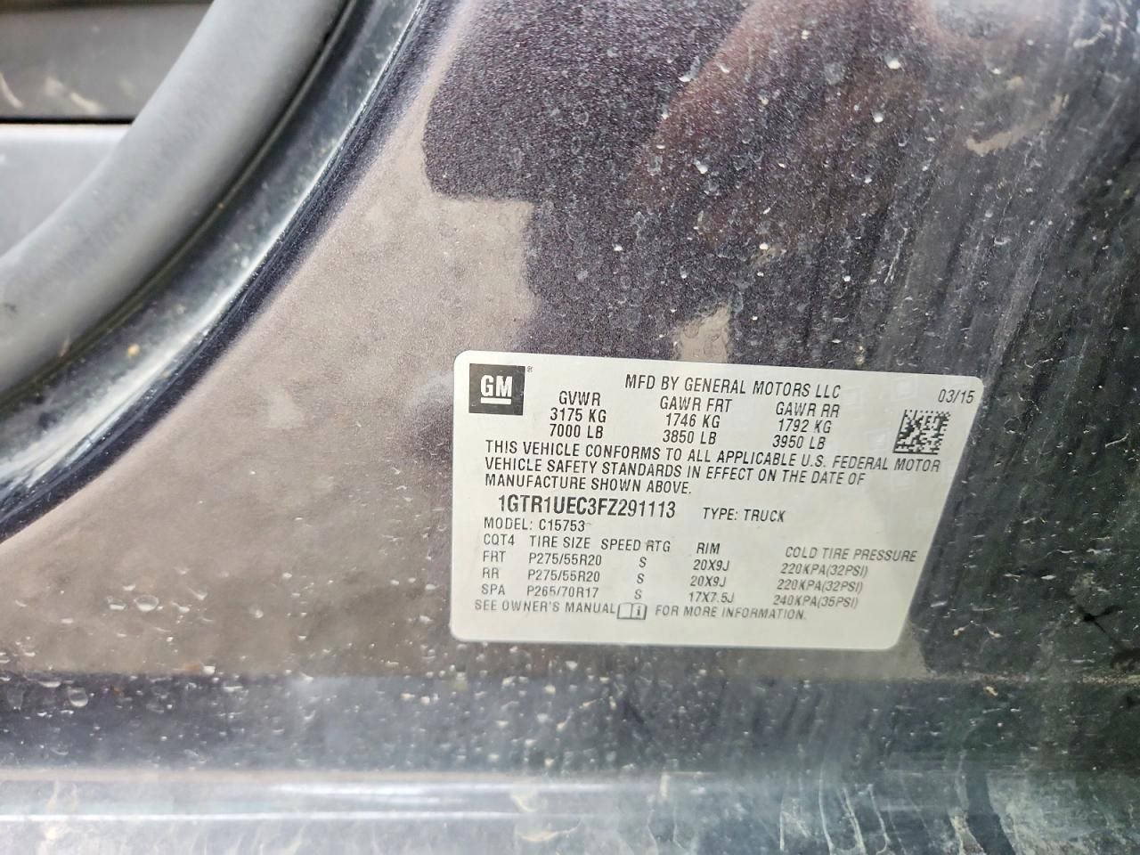 2015 GMC Sierra C1500 sle