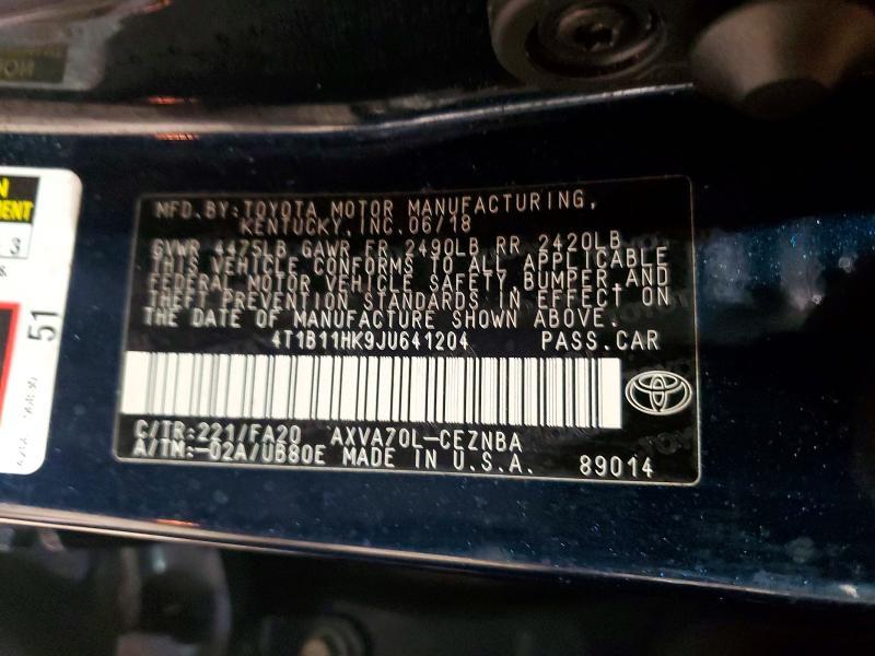 2018 Toyota Camry le