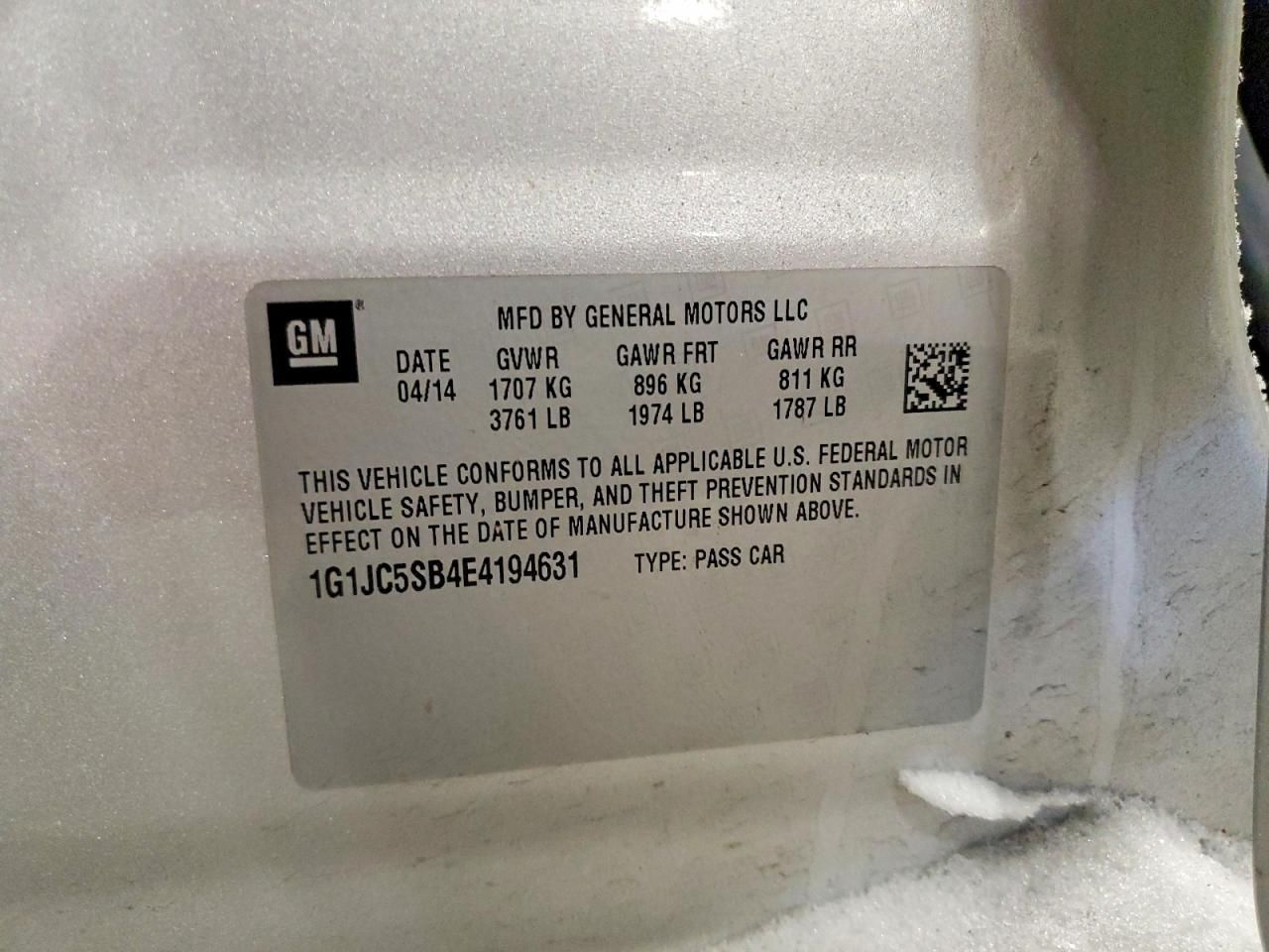 2014 Chevrolet Sonic lt