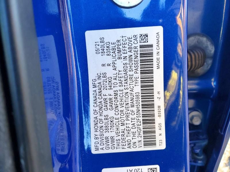 2022 Honda Civic Sport