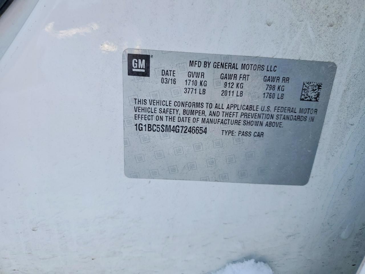 2016 Chevrolet Cruze ls