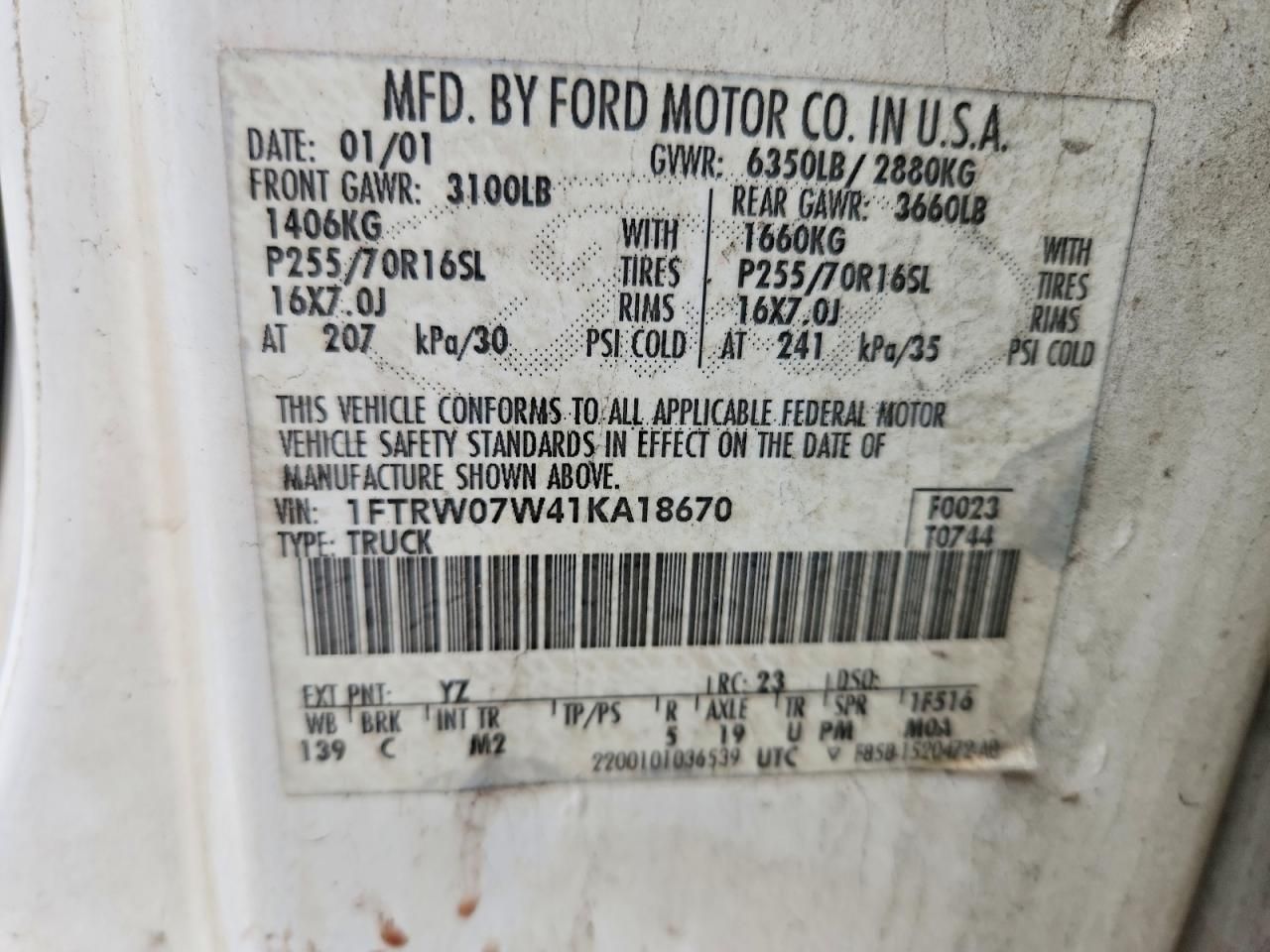 2001 Ford F150 Supercrew