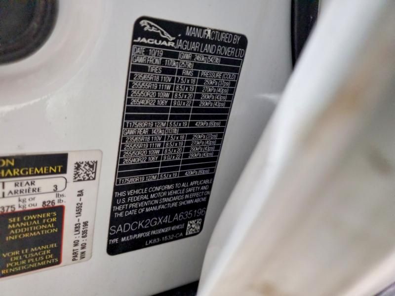 2020 Jaguar F-pace Prestige