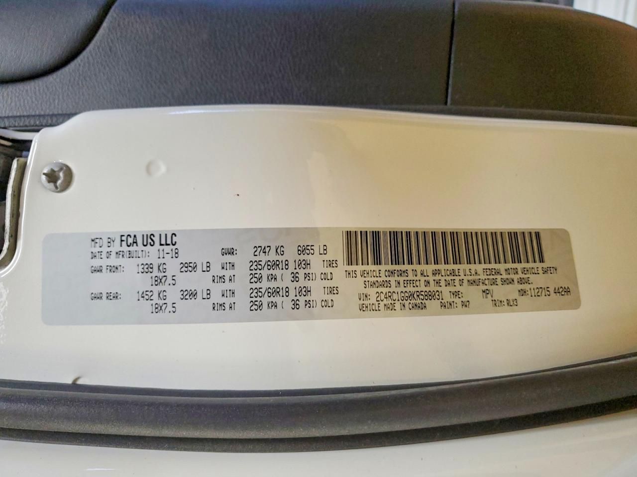 2019 Chrysler Pacifica Limited