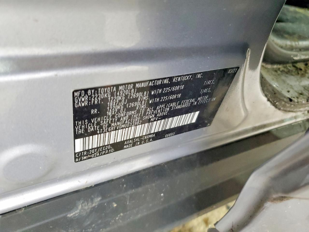 2021 Toyota Rav4 xse