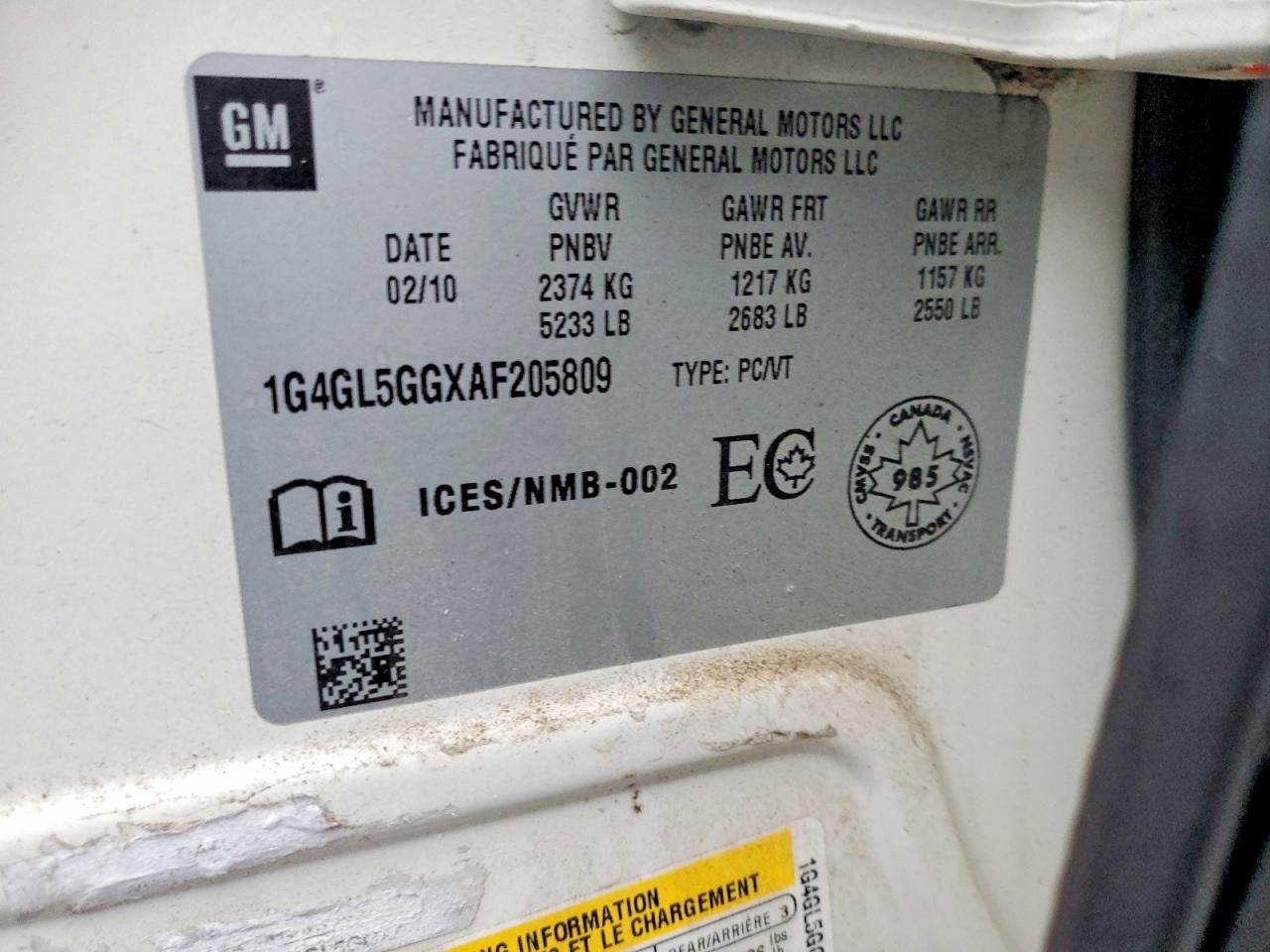 2010 Buick Allure/lacrosse cxl